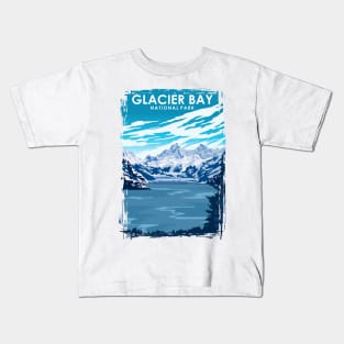 Glacier Bay National Park Travel Poster Kids T-Shirt